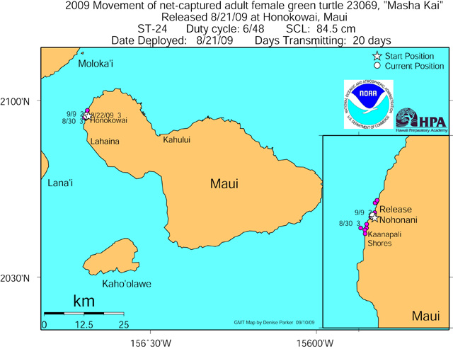 Tracking map for Masha Kai as of Sep 9 2009 Tracking map for Masha Kai as of September 9 2009