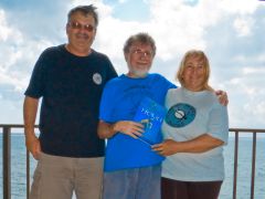 The authors and George Balazs with The Book
